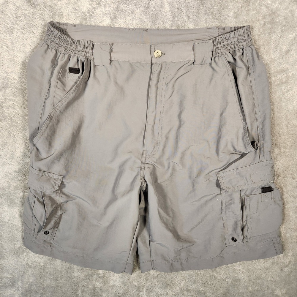 Columbia Cargo‎ Shorts Mens 38 Hiking Fishing Outdoor Gray Quick Dry EUC